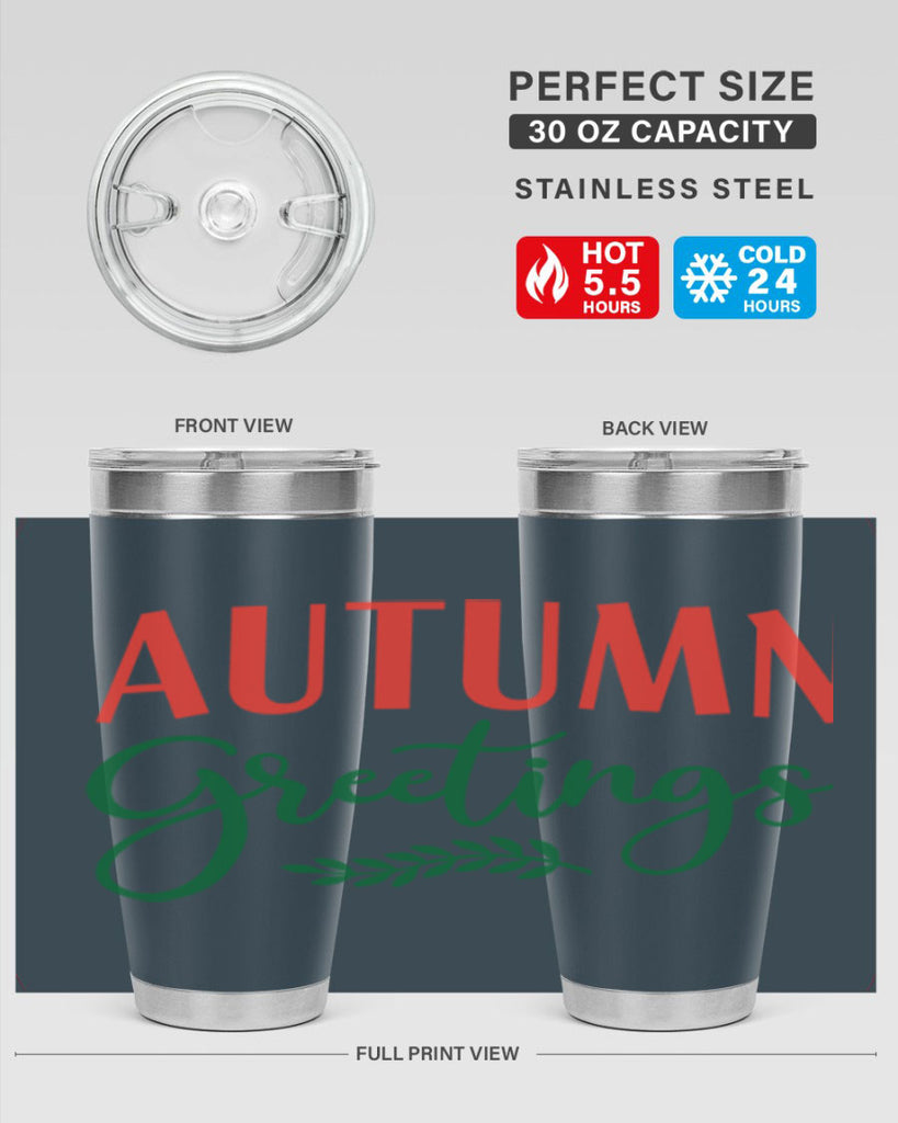 autumn greetings 14#- fall- Tumbler