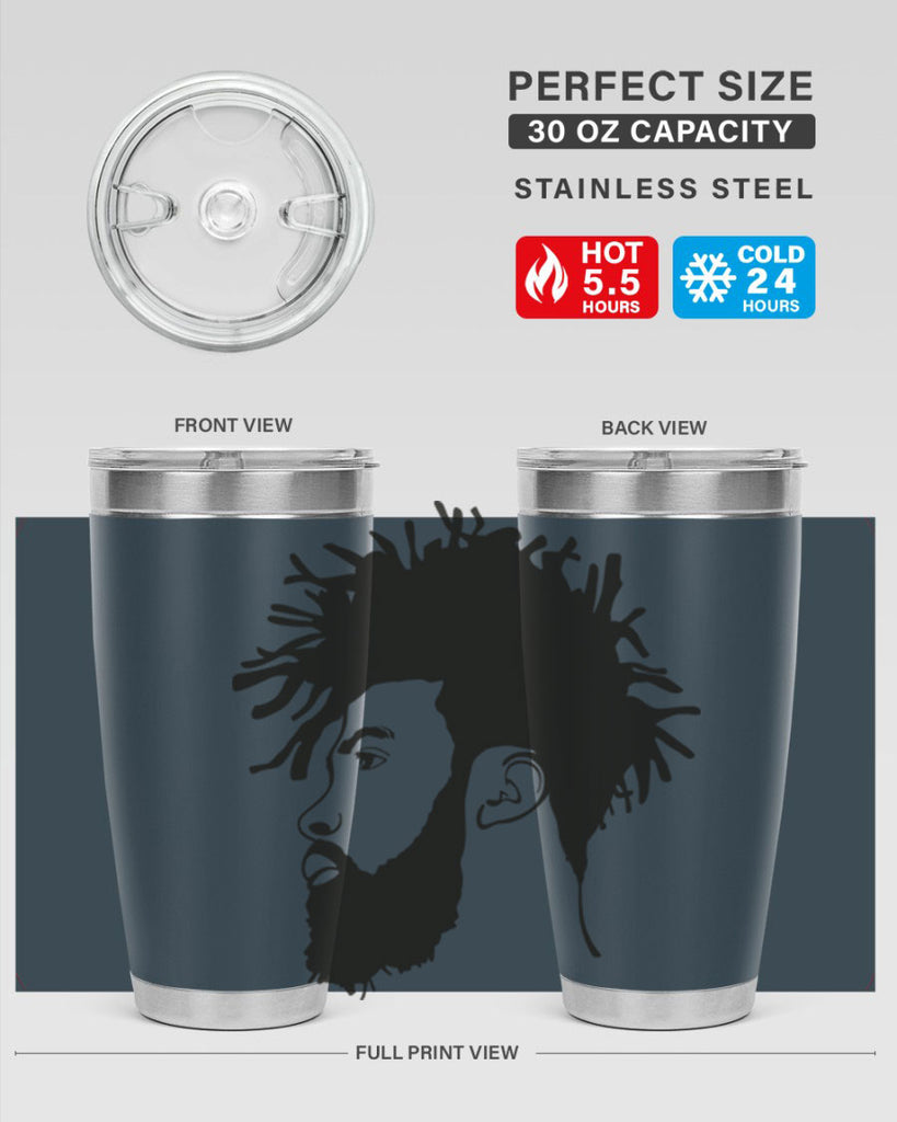 beardman 46#- black men - boys- tumbler