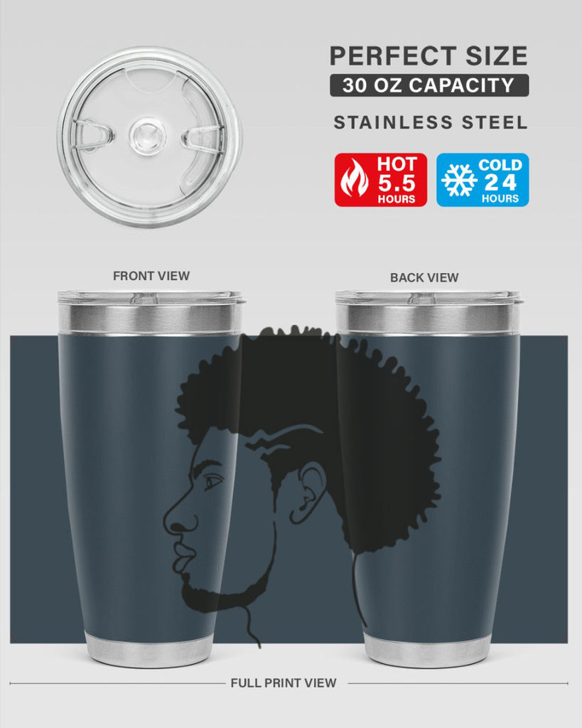 beardman 47#- black men - boys- tumbler