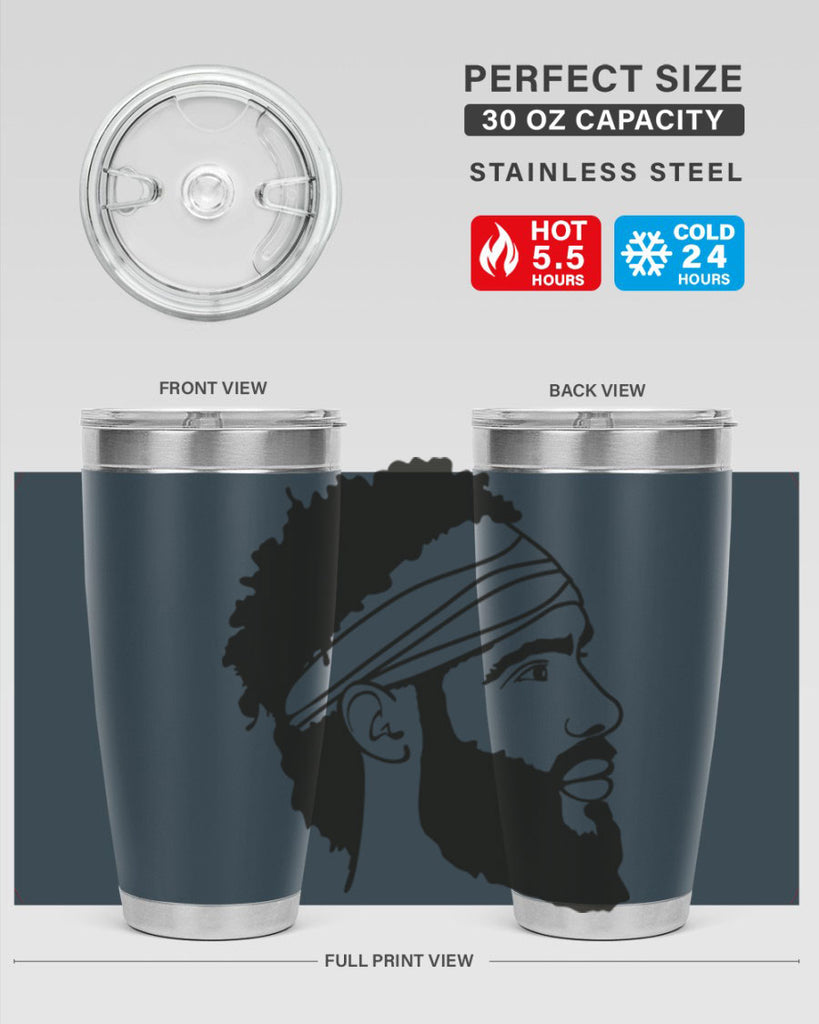 beardman 48#- black men - boys- tumbler