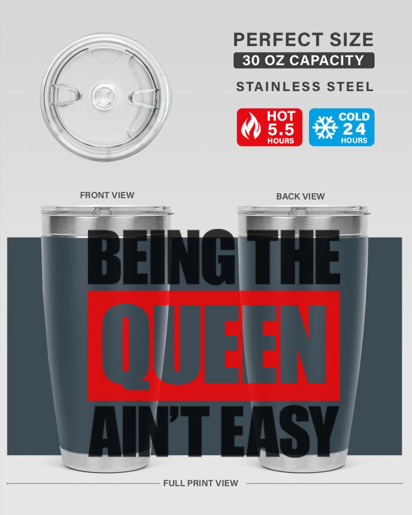 being the queen aint easy 255#- black words phrases- Cotton Tank
