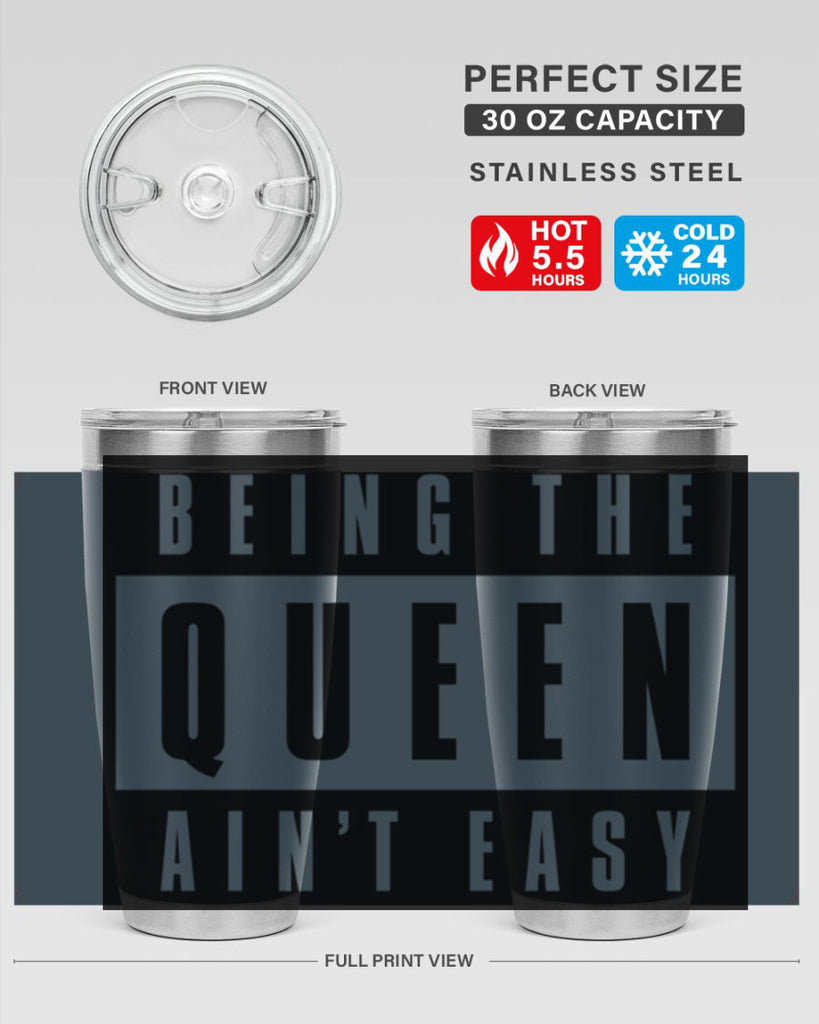 being the queen aint easy 258#- black words phrases- Cotton Tank