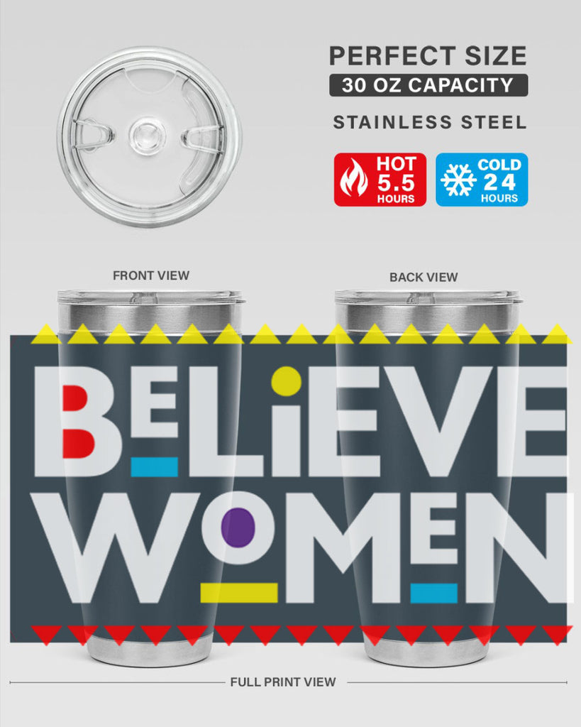 believewomen 254#- black words phrases- Cotton Tank