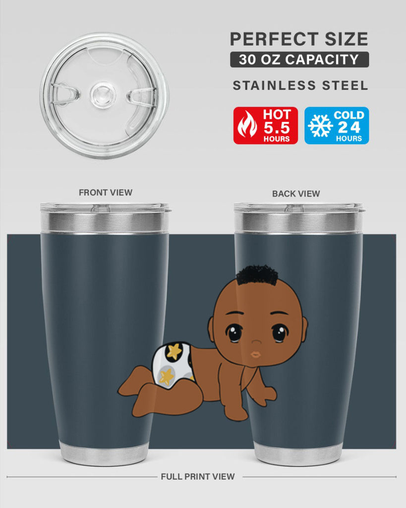 black baby boy 6#- black men - boys- tumbler