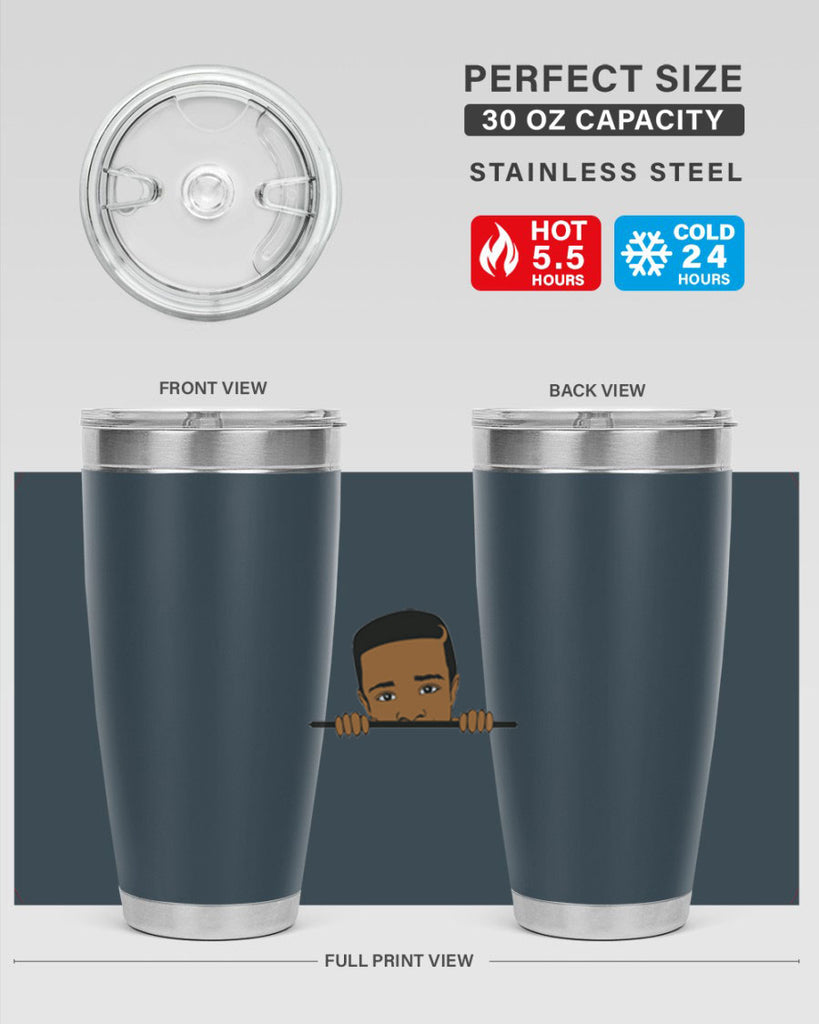 black boy 5#- black men - boys- tumbler