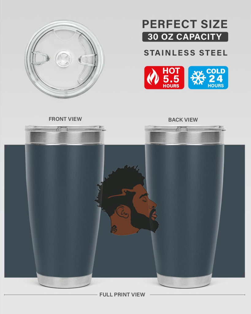 black man 30#- black men - boys- tumbler
