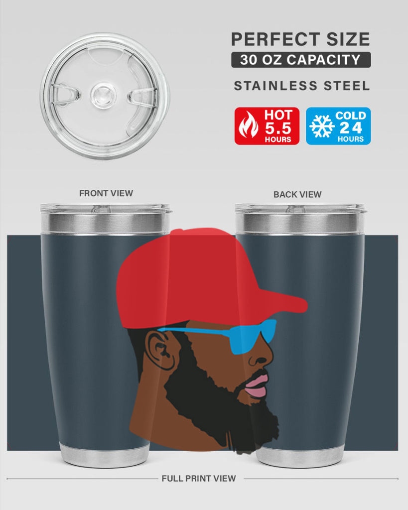 black man style 1#- black men - boys- tumbler