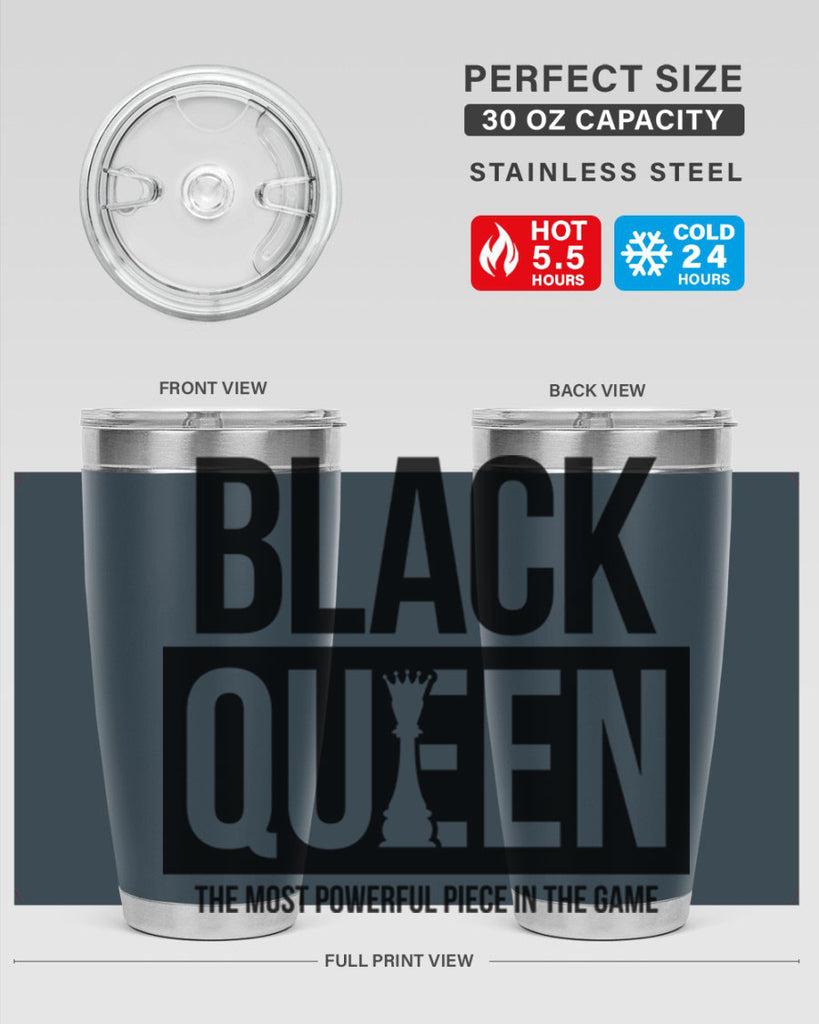 black queen chess 224#- black words phrases- Cotton Tank