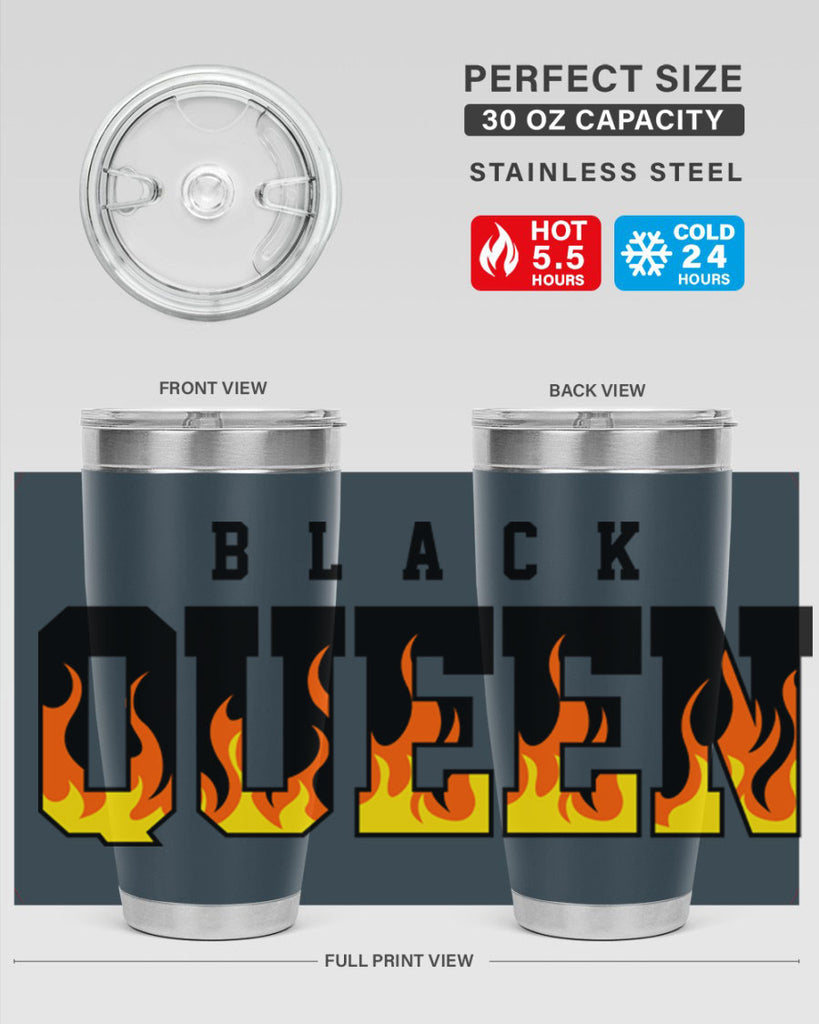 black queen flames 220#- black words phrases- Cotton Tank
