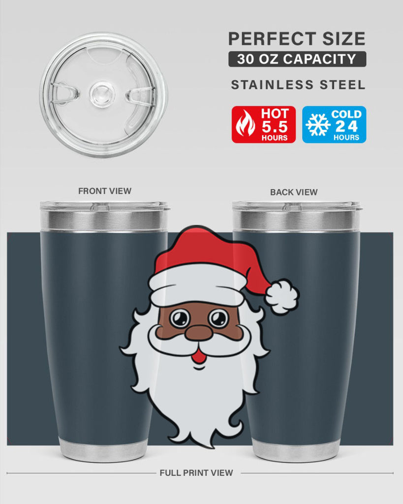 black santa 25#- black men - boys- tumbler