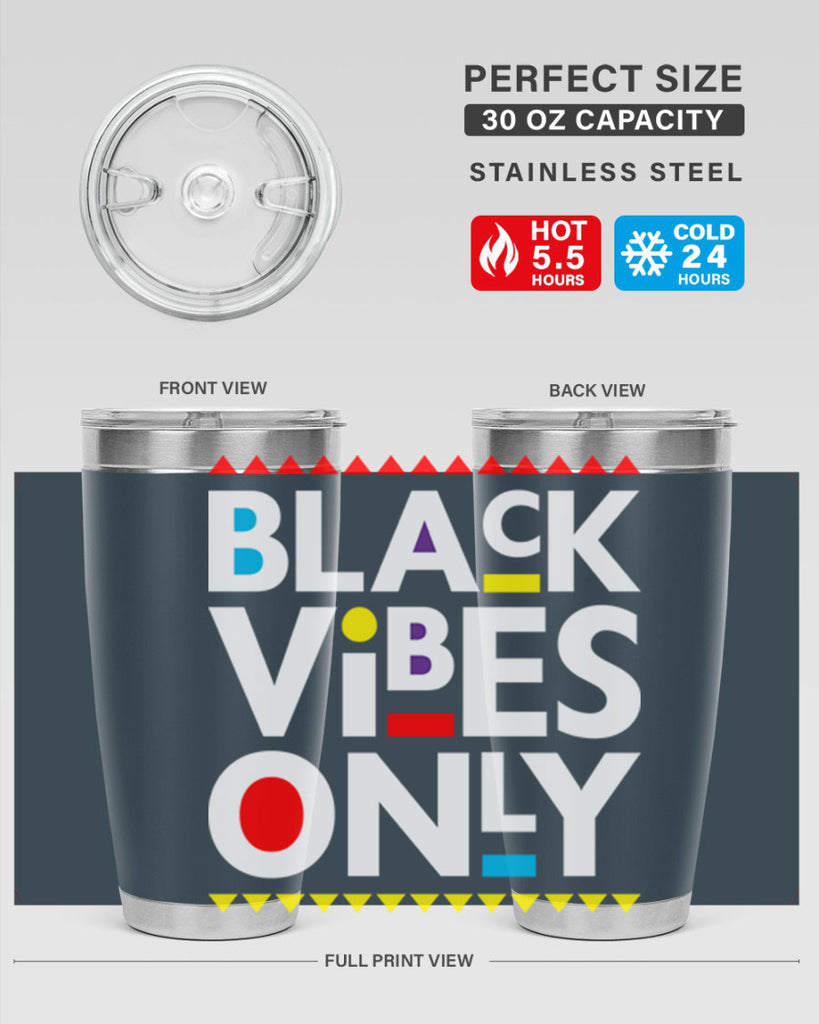 black vibes only 217#- black words phrases- Cotton Tank