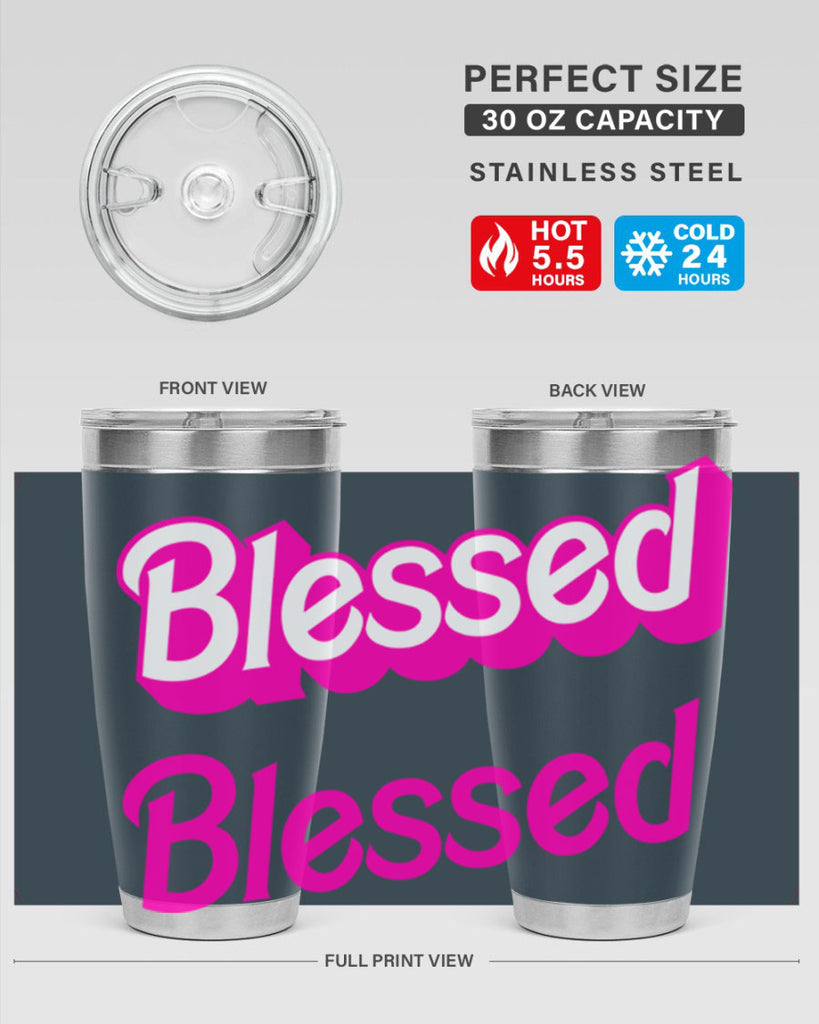 blessed barbie 193#- black words phrases- Cotton Tank