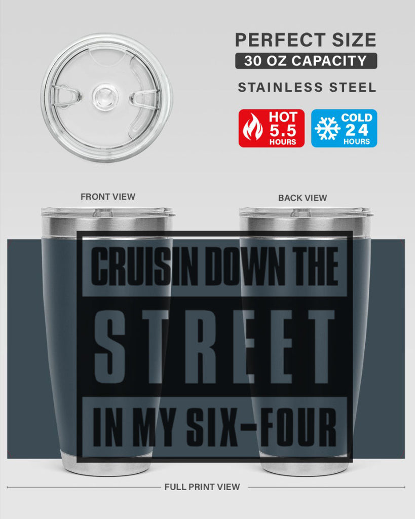 cruisin down the street 181#- black words phrases- Cotton Tank