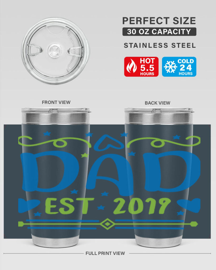 dad est 99#- fathers day- Tumbler