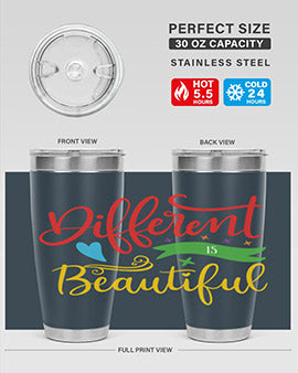 different is beautiful Style 11#- autism- Tumbler