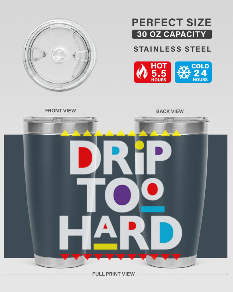 drip too hard 163#- black words phrases- Cotton Tank