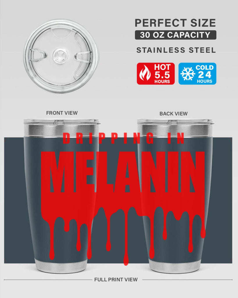 dripping in melanin 161#- black words phrases- Cotton Tank