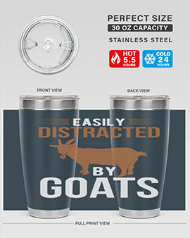 easily distracted by goats Style 5#- goat- Tumbler