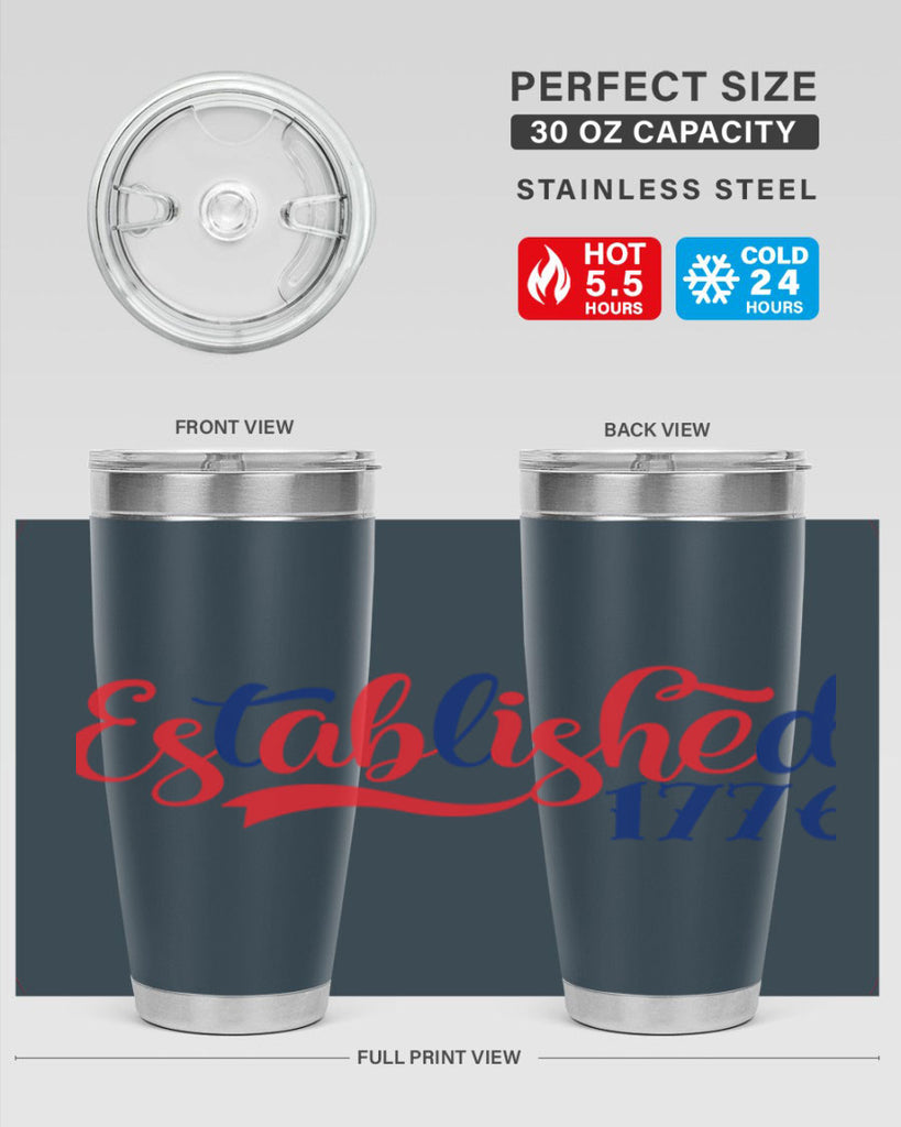 established Style 46#- Fourt Of July- Tumbler