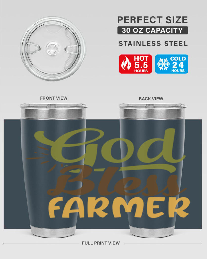 god bless farmer 10#- farming and gardening- Tumbler