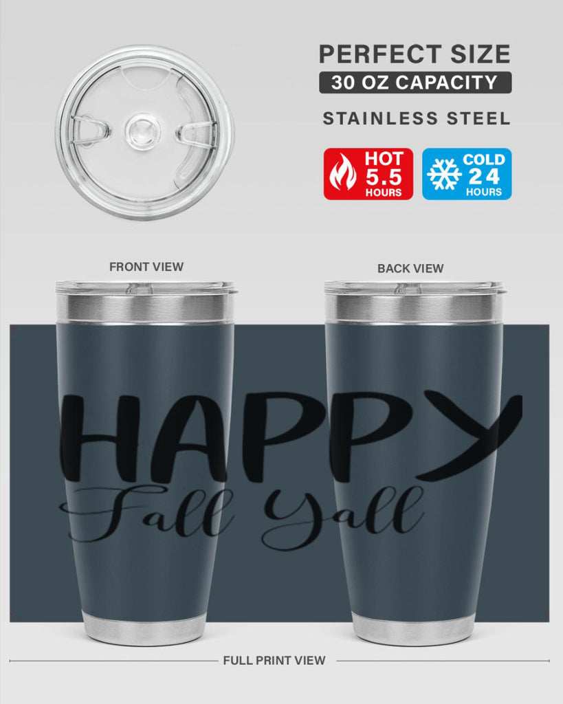 happy fall yall 230#- fall- Tumbler