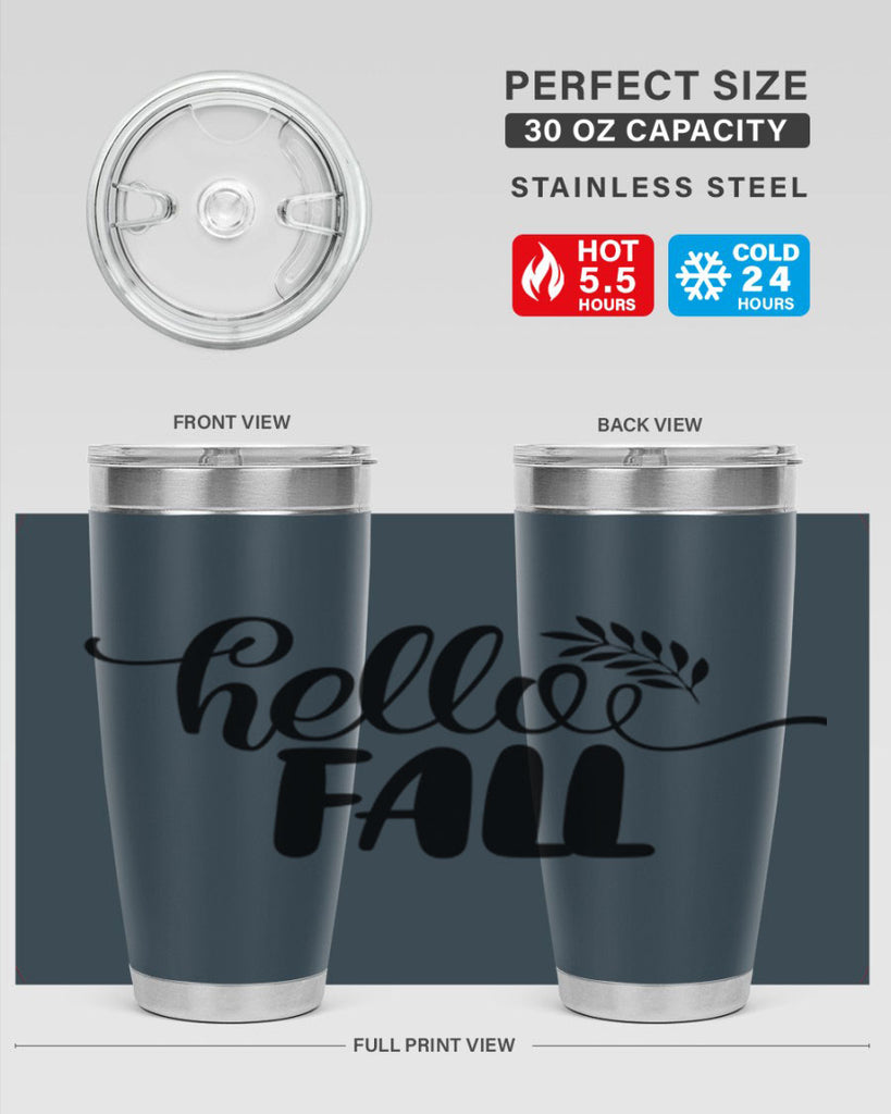 hello fall 54#- thanksgiving- Tumbler