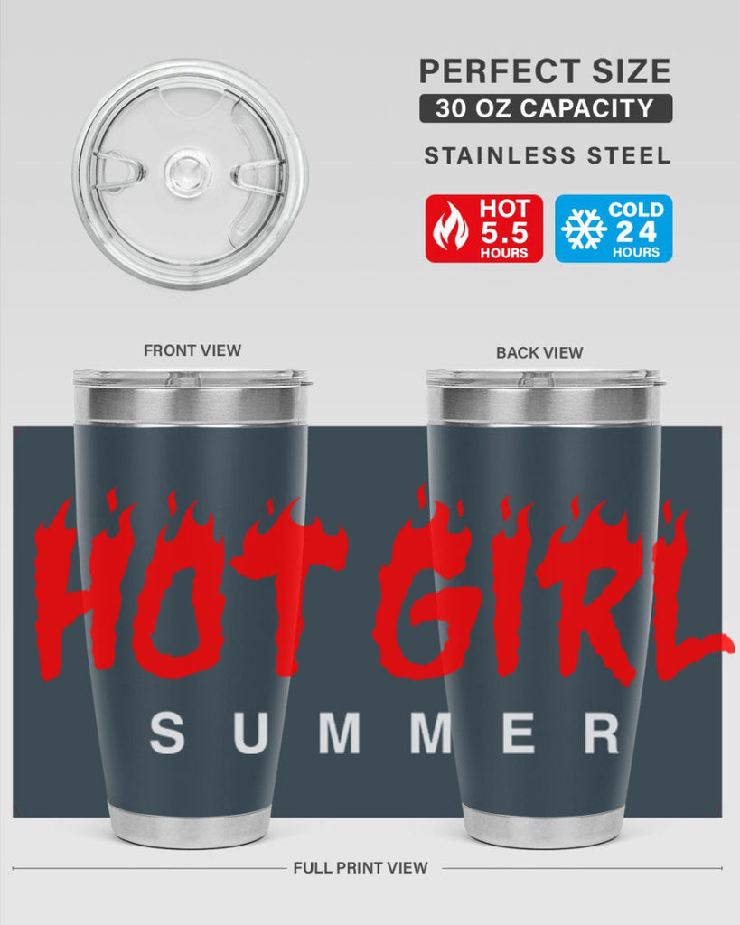 hot girl  summer fire 124#- black words phrases- Cotton Tank