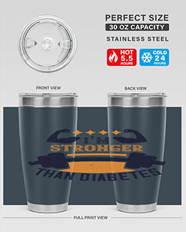 i’m stronger than diabetes Style 23#- diabetes- Tumbler