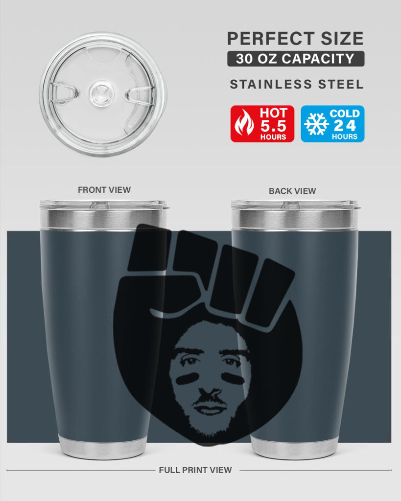 kaepernick fist hair 22#- black men - boys- tumbler