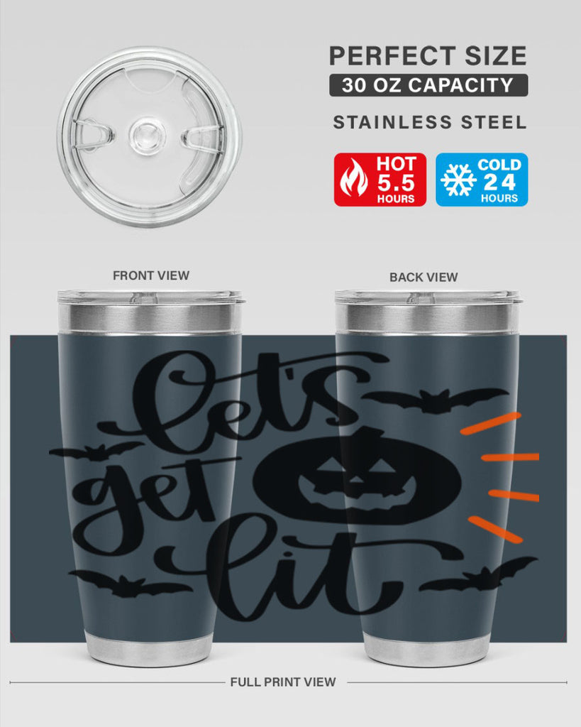 lets get lit 48#- halloween- Tumbler