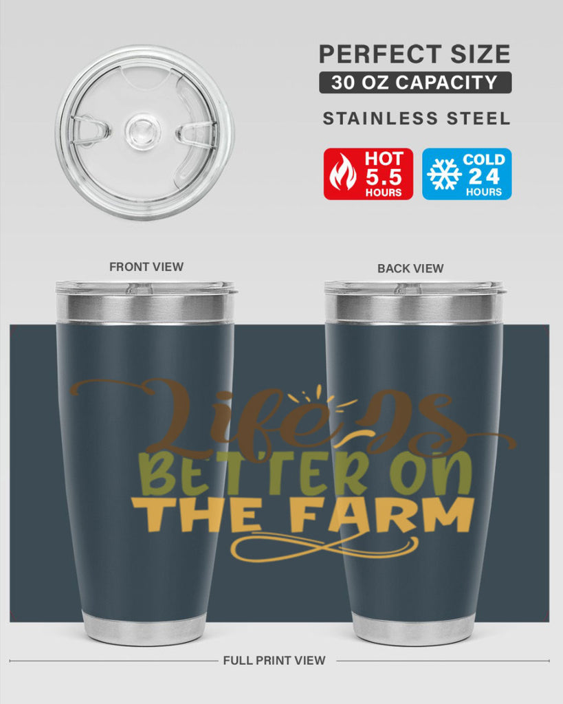 life is better on the farm 5#- farming and gardening- Tumbler