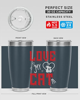 love my cat Style 67#- cat- Tumbler