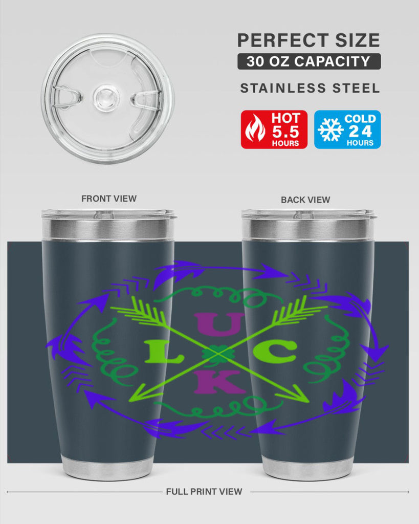 luck 17#- mardi gras- Tumbler