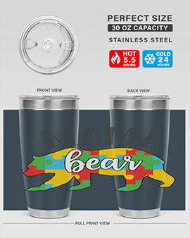 mama bear Style 32#- autism- Tumbler
