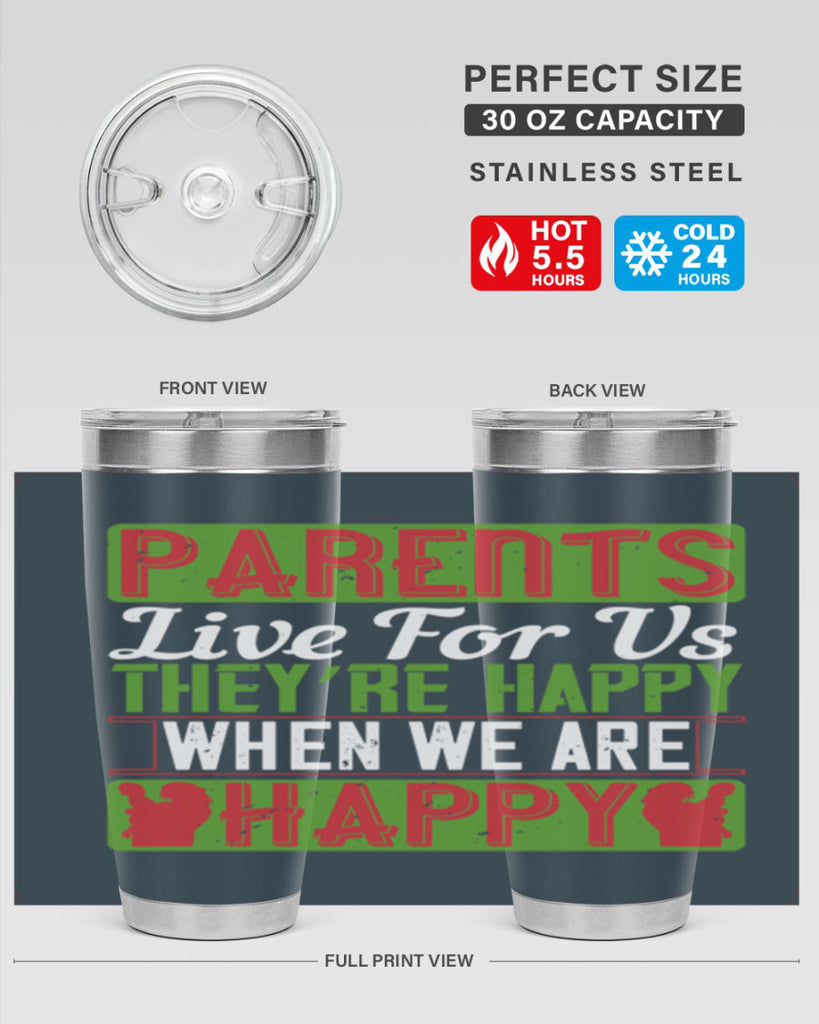 parents live for us they’re happy when we are happy 25#- Parents Day- Tumbler