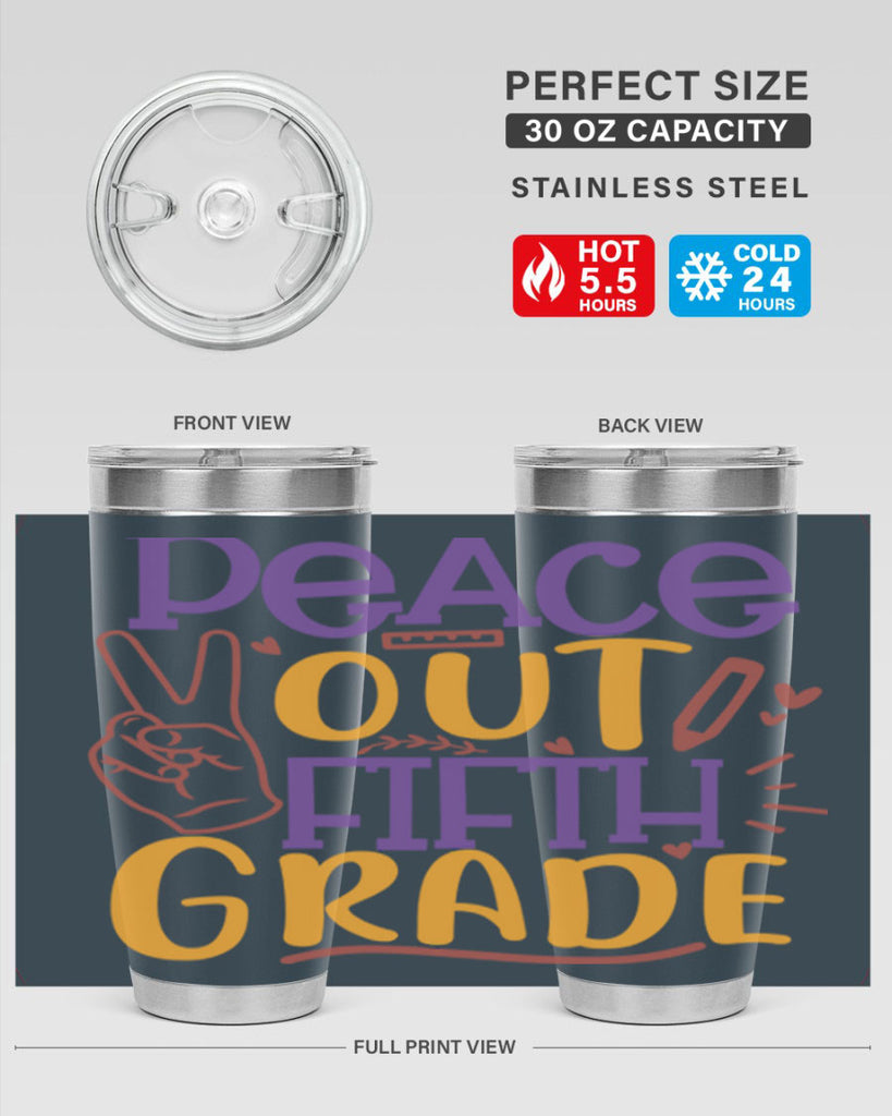 peace out 5th grade 1#- 5th grade- Tumbler