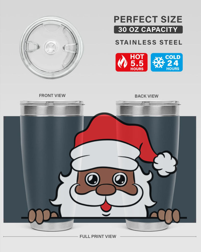 peekaboo black santa 19#- black men - boys- tumbler