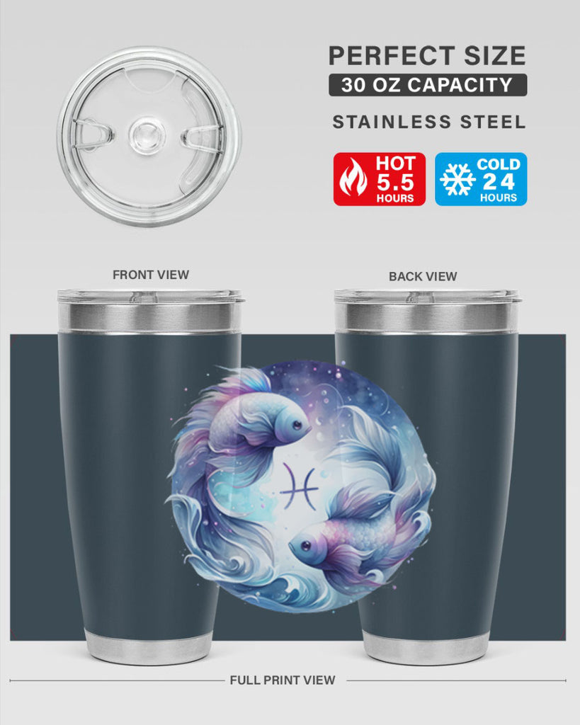 pisces 349#- zodiac- Tumbler