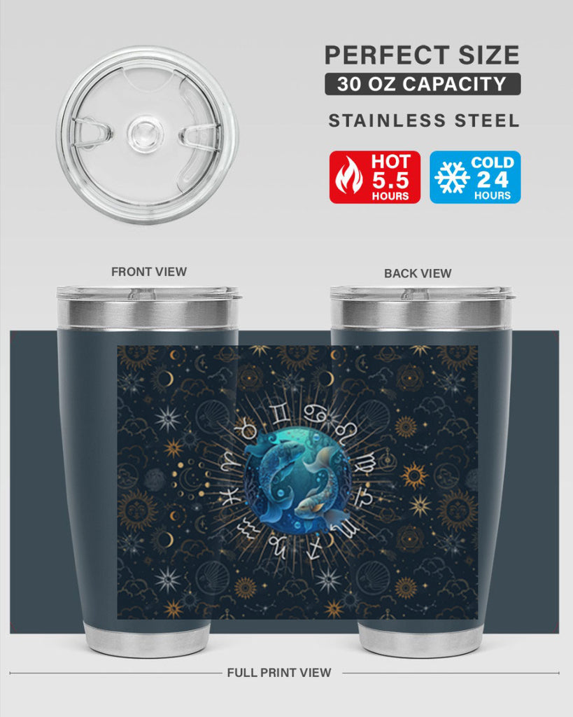 pisces Straight 366#- zodiac- Tumbler