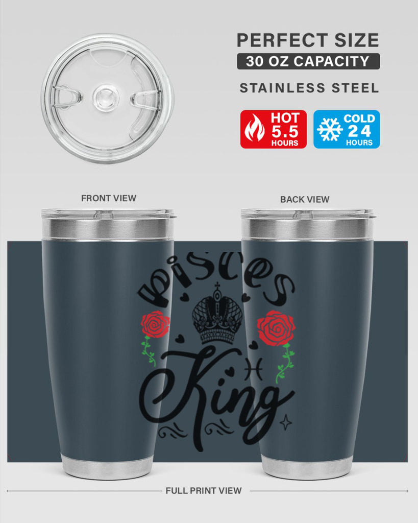pisces king 375#- zodiac- Tumbler