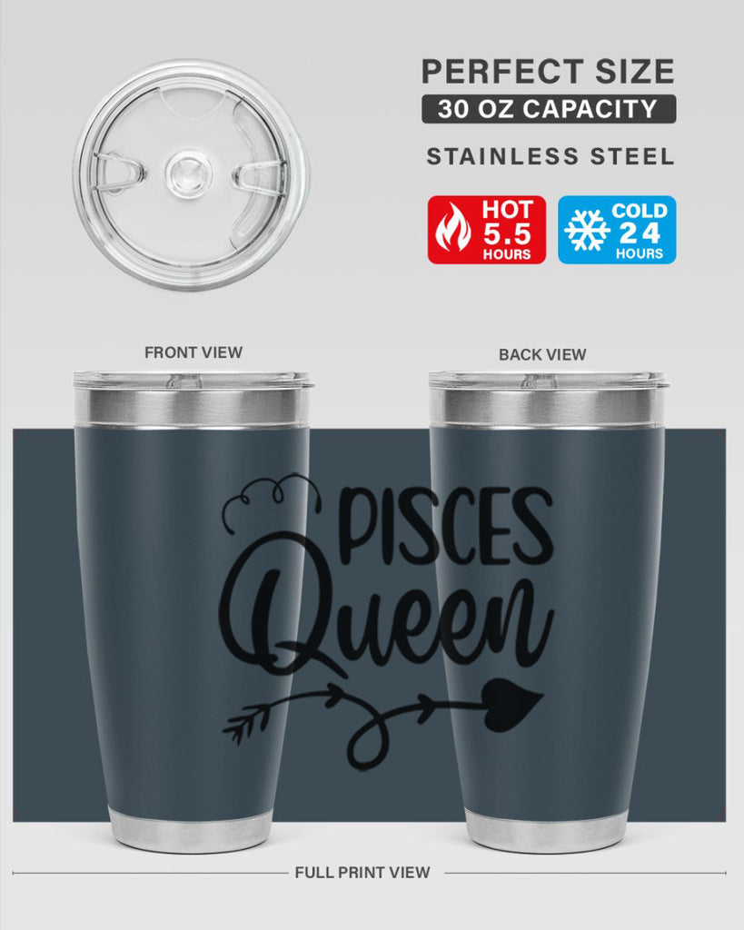 pisces queen 379#- zodiac- Tumbler
