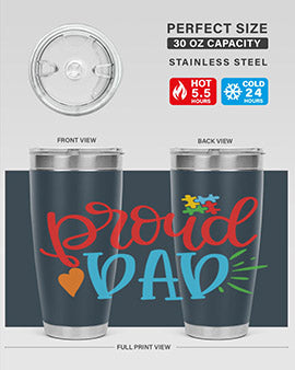 proud dad Style 36#- autism- Tumbler
