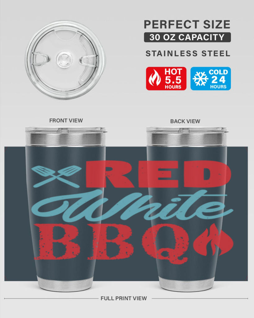 red white bbq 15#- bbq- Tumbler