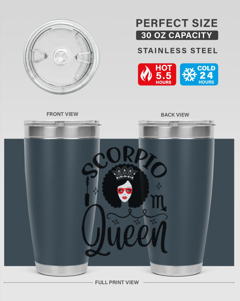 scorpio queen 448#- zodiac- Tumbler
