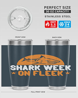 shark week on fleek Style 42#- shark  fish- Tumbler