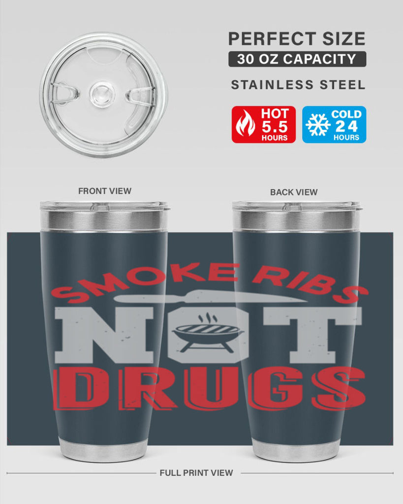 smok ribs not drugs 13#- bbq- Tumbler