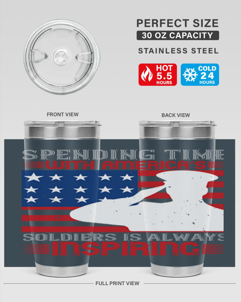 spending time with americas 90#- Veterns Day- Tumbler