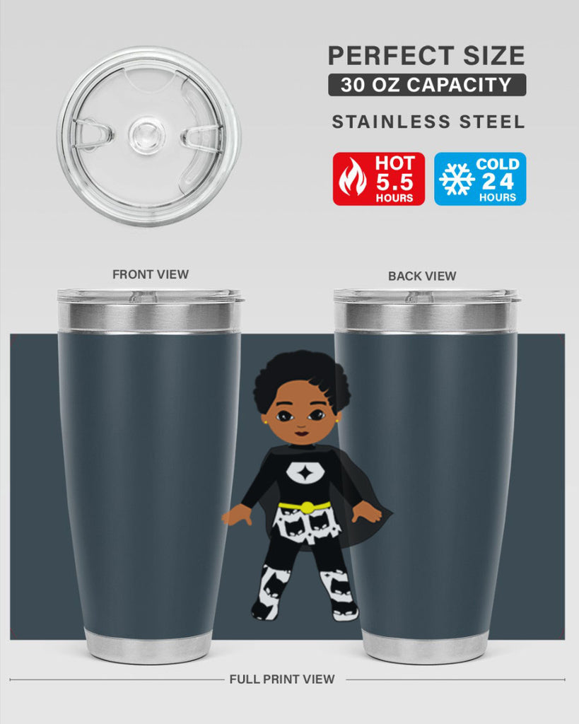 super kid 11#- black men - boys- tumbler