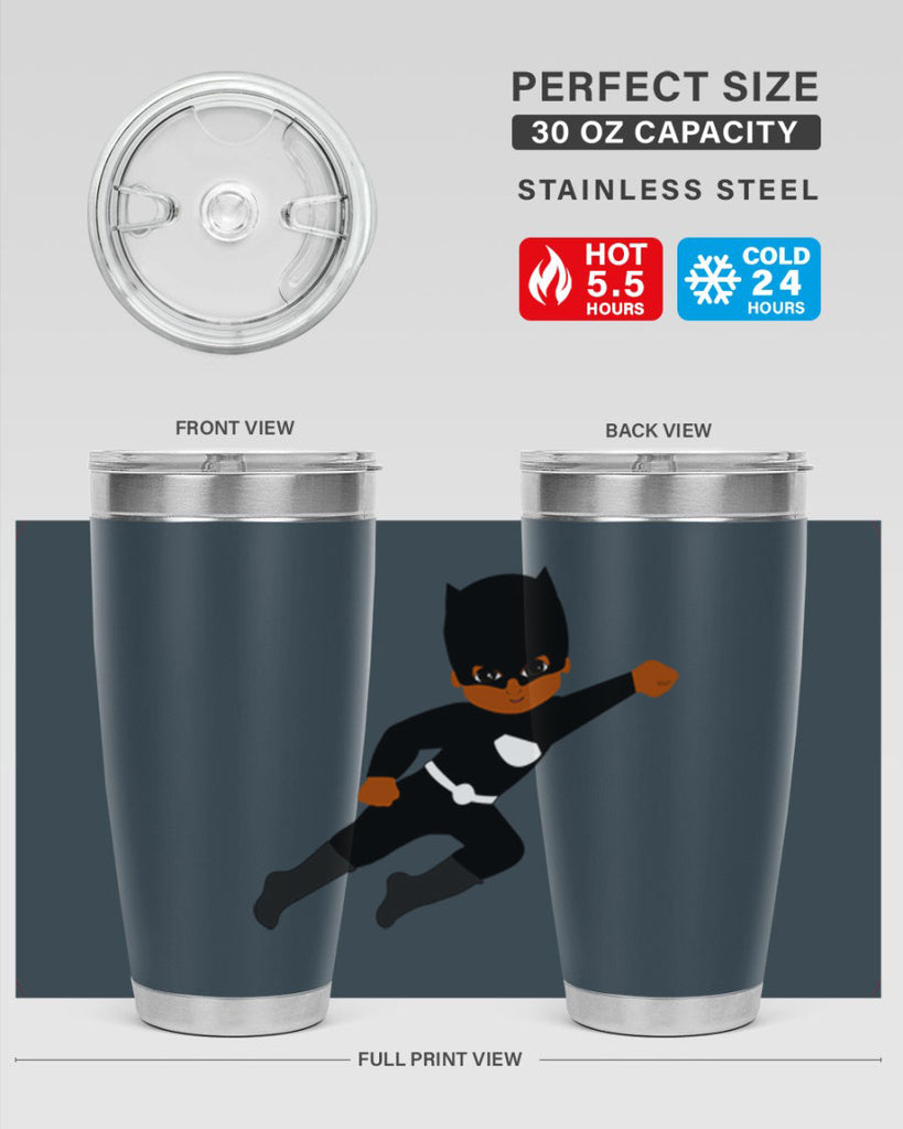 super kid 12#- black men - boys- tumbler