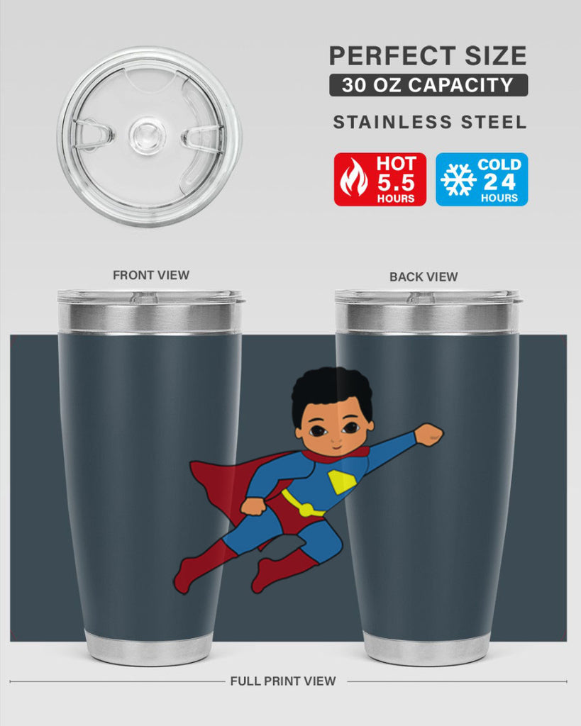 super kid 15#- black men - boys- tumbler